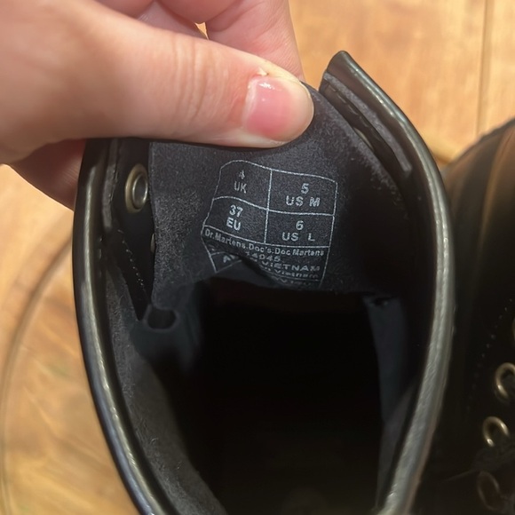 Dr Martens Vegan 1460 Black Combat Boots - Picture 7 of 8